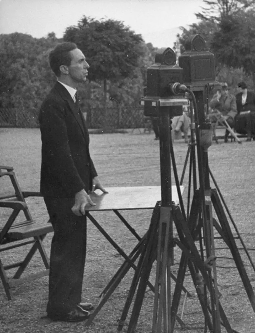 Goebbels speaks on the radio in Geneva, September 1933. Photograph by Alfred Eisenstaedt.