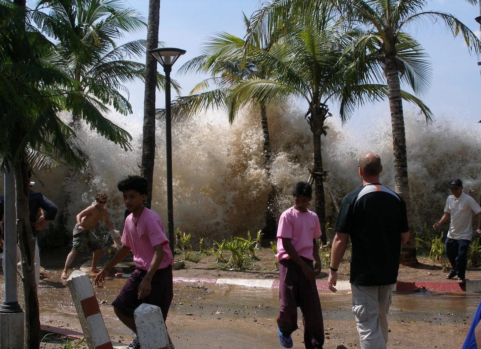 The tsunami at Ao Nang, Krabi province, Thailand. 26 December 2004.