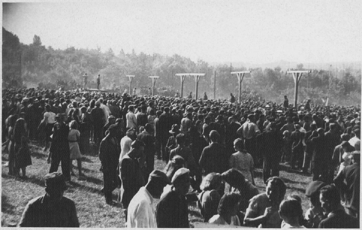 The site after the sentences were carried out. This is the final image in the Gedanopedia selection from the Stutthof Museum archive.